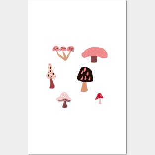 Just Cottage Mushrooms Posters and Art